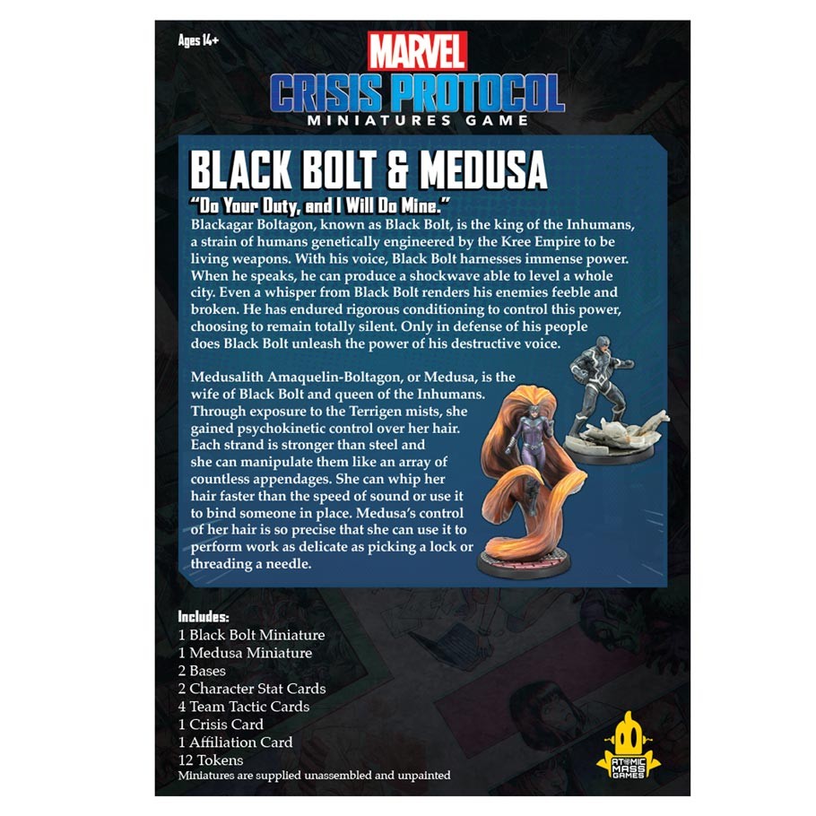 Marvel Crisis Protocol : Black Bolt and Medusa Character Pack